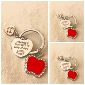 (Lot of 3) Adorable keychain charm for your favorite teacher NEW